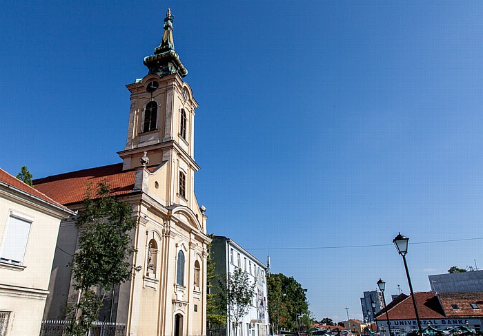 Zemun: Veliki trg - Kirche Himmelfahrt der seligen Jungfrau Maria Belgrad