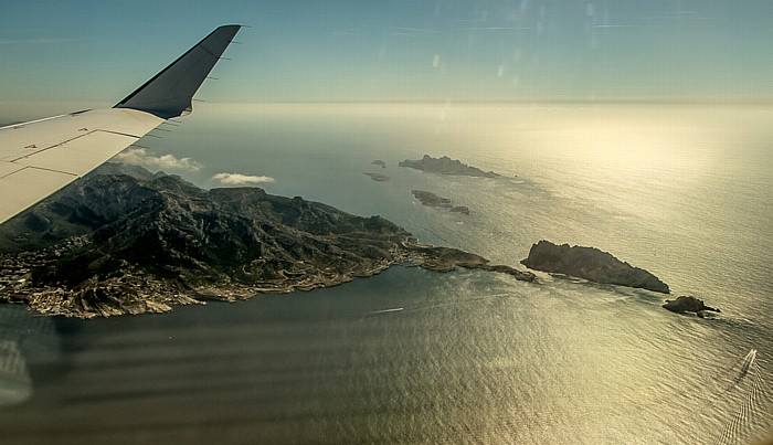 Massif de Marseilleveyre mit dem Parc national des Calanques, Golfe du Lion (Mittelmeer) Marseille