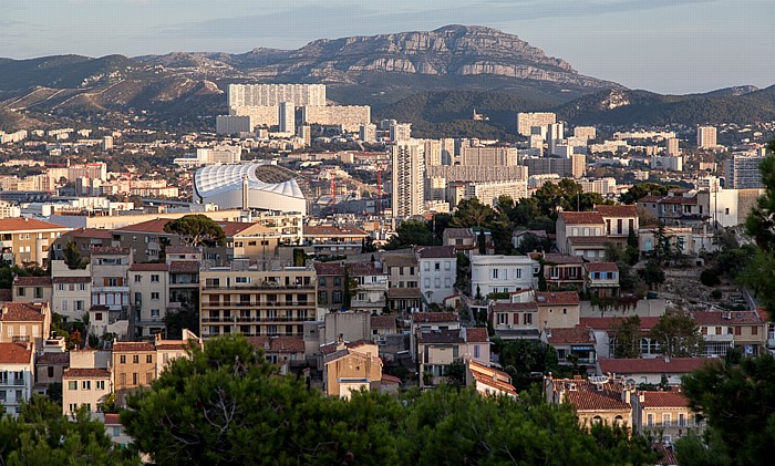 Marseille Blick von La Garde: Stade Vélodrome