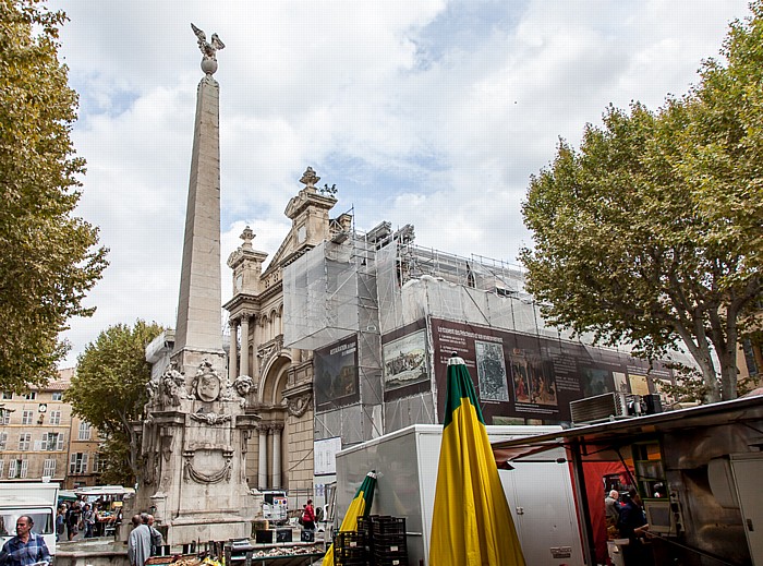 Aix-en-Provence Altstadt: Place des Prêcheurs - Obelisk Église de la Madeleine