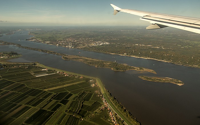 Niedersachsen - Landkreis Stade (unten) / Schleswig Holstein - Kreis Pinneberg: Elbe Landkreis Stade