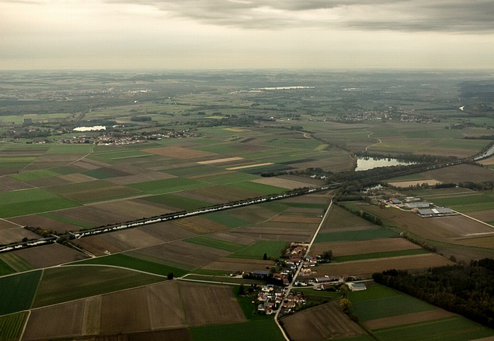 Bayern - Landkreis Erding Manhartsdorf Luftbild aerial photo