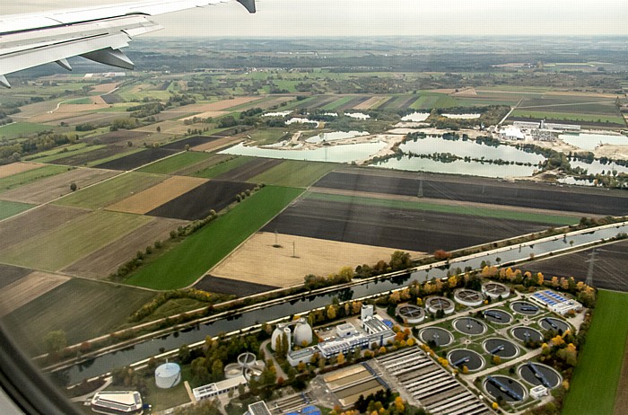 Bayern - Landkreis Erding: Eitting Klärwerk Eitting Luftbild aerial photo