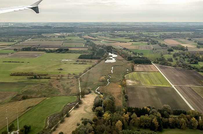 Bayern - Landkreis Erding: Dorfen (Isar), Vogelfreistätte Eittinger Weiher und Eittinger Weiher Luftbild aerial photo