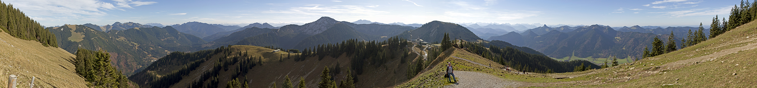 Wilder Kaiser, Hohe Tauern, Zillertaler Alpen, Karwendel, Wettersteingebirge (v.l.) Wallberg