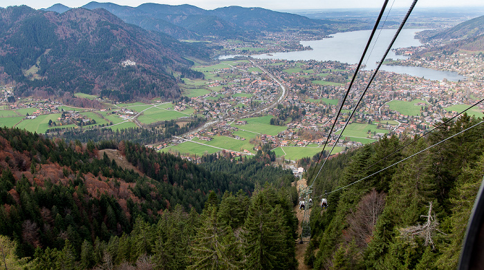 Blick aus der Wallbergbahn: Tegernsee Wallberg