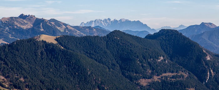 Wallberg Rotwand, Wilder Kaiser, Sonnwendjoch (v.l.)