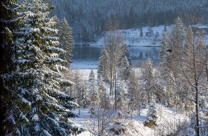 Blick aus dem BLSV-Haus Bergsee Spitzingsee