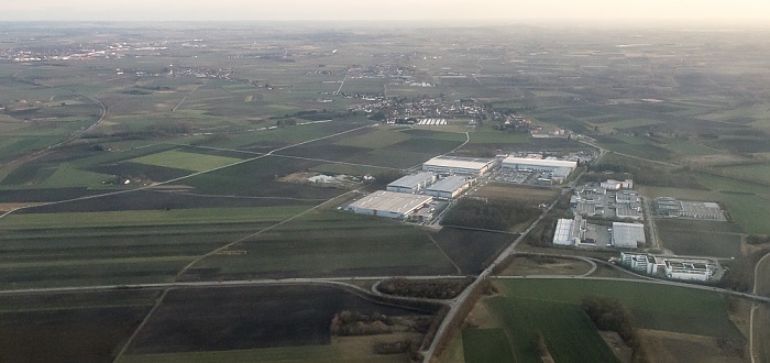 Bayern - Landkreis Erding: Gewerbegebiet Schwaig Luftbild aerial photo