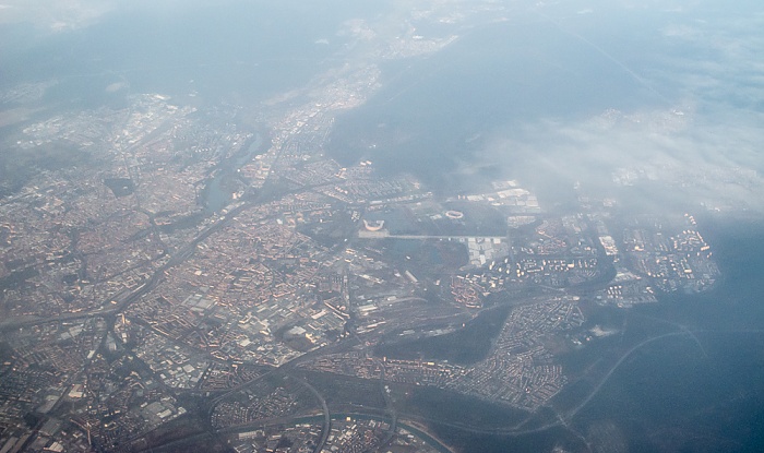 Nürnberg Altstadt Frankenstation Große Straße Kongresshalle Reichsparteitagsgelände Wöhrder See Luftbild aerial photo