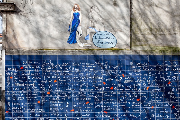 Montmartre: Square Jehan-Rictus - Mur des je t'aime (Wand der Liebe) Paris