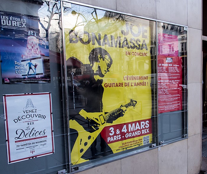 Paris Le Grand Rex: Plakate für die Joe-Bonamassa-Konzerte am 3. und 4. März