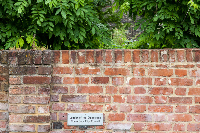 Parkplatz der Guildhall - reserviert für den Oppositionsführer Canterbury