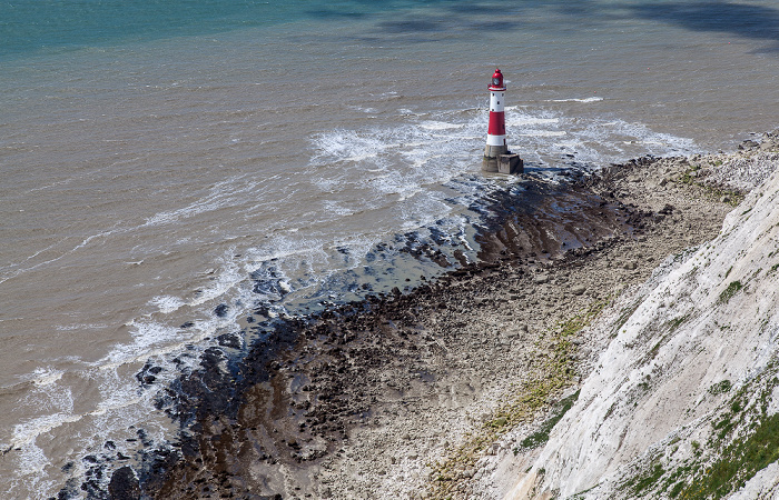 Ärmelkanal (English Channel), Beachy Head Lighthouse, Kreidefelsen Beachy Head