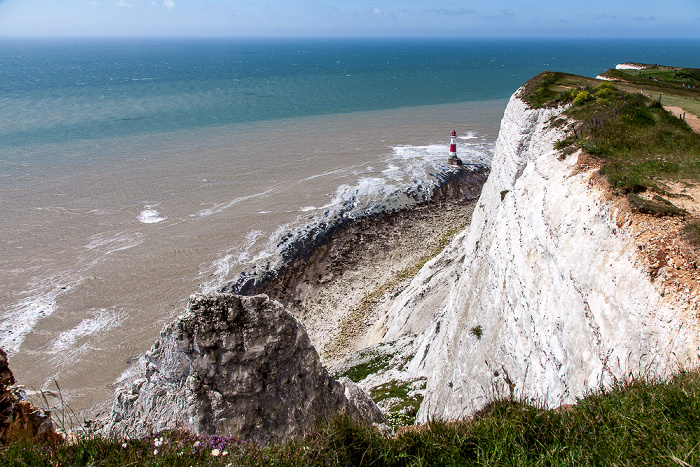 Ärmelkanal (English Channel), Beachy Head Lighthouse, Kreidefelsen