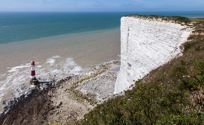 Ärmelkanal (English Channel), Beachy Head Lighthouse, Kreidefelsen