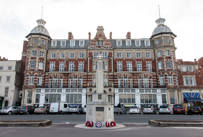 The Esplanade: Royal Hotel, American War Memorial Weymouth