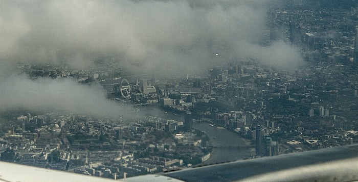 Themse, London Eye Luftbild aerial photo