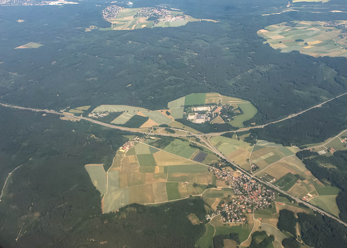 Bayern - Landkreis Starnberg / Landkreis München (oben): Autobahndreieck Starnberg Landkreis Starnberg