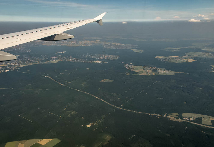 Bayern - Landkreis München: Forstenrieder Park, Bundesautobahn A 95 Luftbild aerial photo