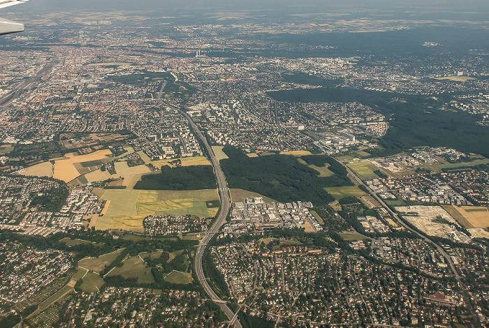 Bayern - Landkreis München: Gräfelfing Heitmeiersiedlung Lochhamer Schlag Martinsried Paul-Diehl-Park Perlacher Forst Planegg Luftbild aerial photo