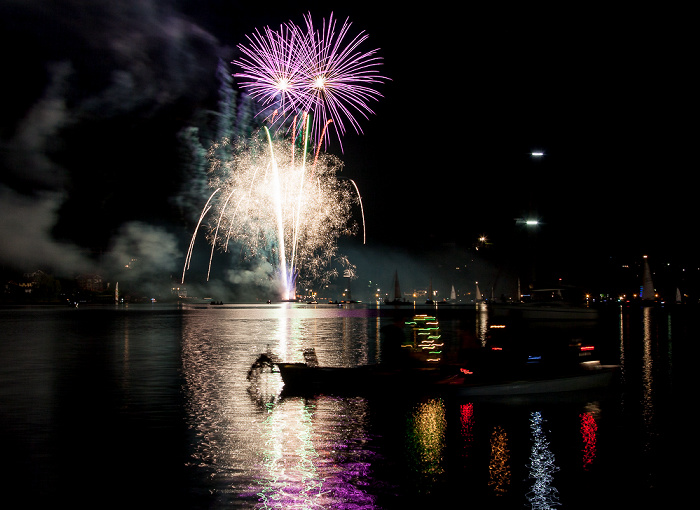 Rottach-Egern Tegernsee (Egerner Bucht): Seefest-Feuerwerk