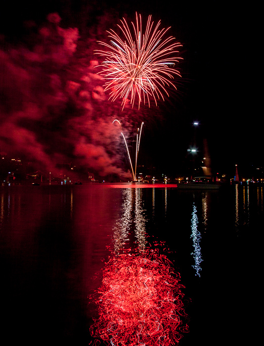 Rottach-Egern Tegernsee (Egerner Bucht): Seefest-Feuerwerk