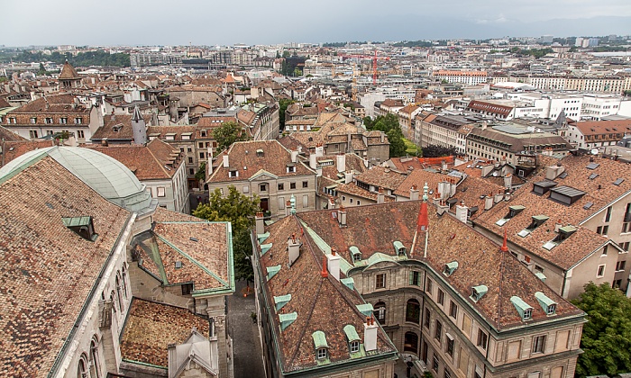 Genf Blick von der Cathédrale Saint-Pierre (Kathedrale St. Peter): Cité-Centre Internationales Museum der Reformation