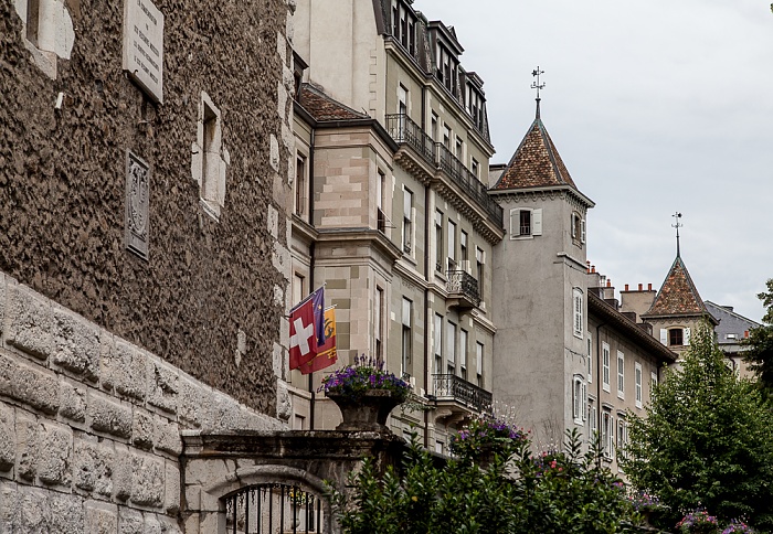 Cité-Centre: Promenade de la Treille - Hôtel-de-Ville (Rathaus) Genf