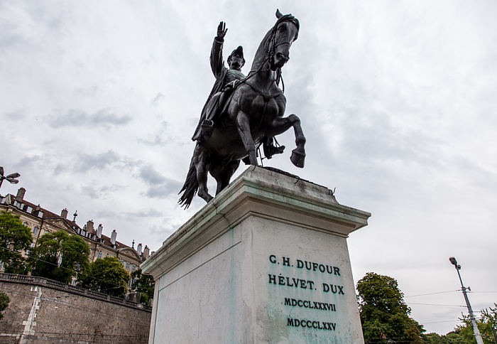 Genf Cité-Centre: Place de Neuve - Statue du Général Dufour