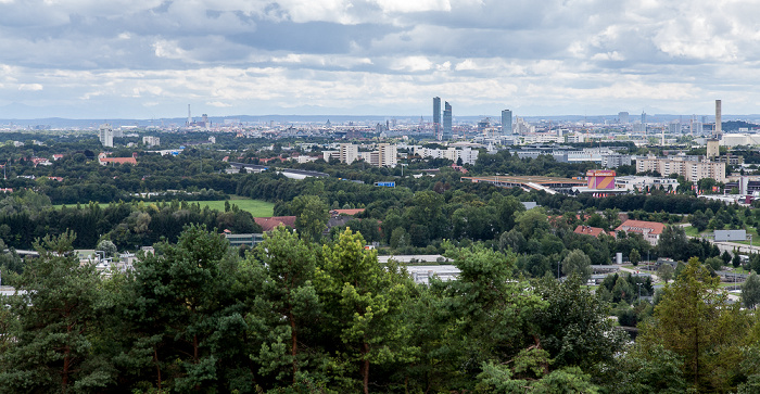 Blick vom Fröttmaninger Berg in Richtung Stadtzentrum München