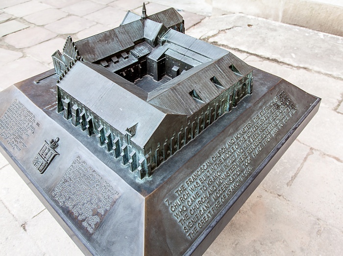 Krakau Stare Miasto: Modell von Franziskanerkirche und Franziskanerkloster