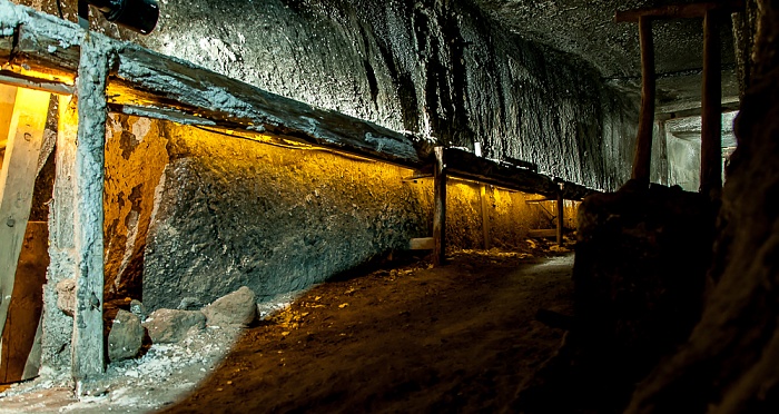 Salzbergwerk Wieliczka: Querstrecke Kunegunda - obere Sohle II, 91 m Tiefe