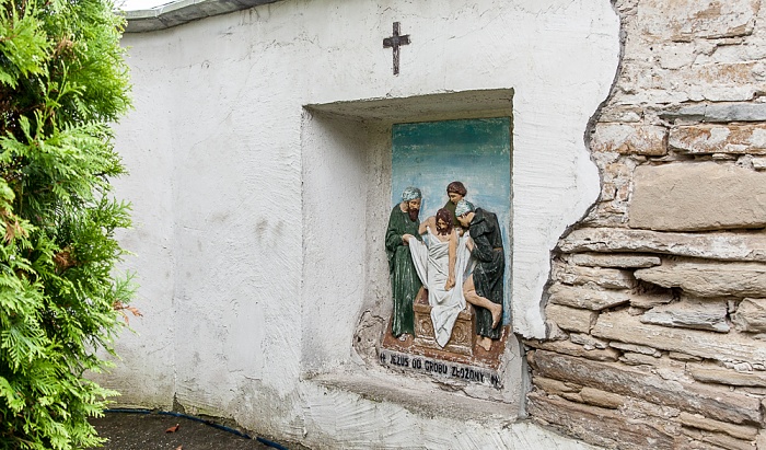 Pfarrkirche St. Erasmus: Ummauerung mit Kreuzweg Barwald Dolny