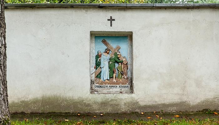 Pfarrkirche St. Erasmus: Ummauerung mit Kreuzweg Barwald Dolny