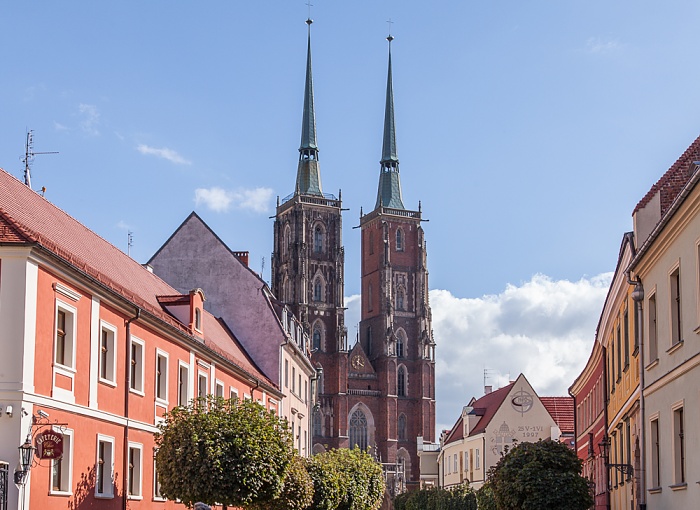 Dominsel: Domstraße (Katedralna), Breslauer Dom (Kathedrale St. Johannes des Täufers) Päpstliche Theologische Fakultät