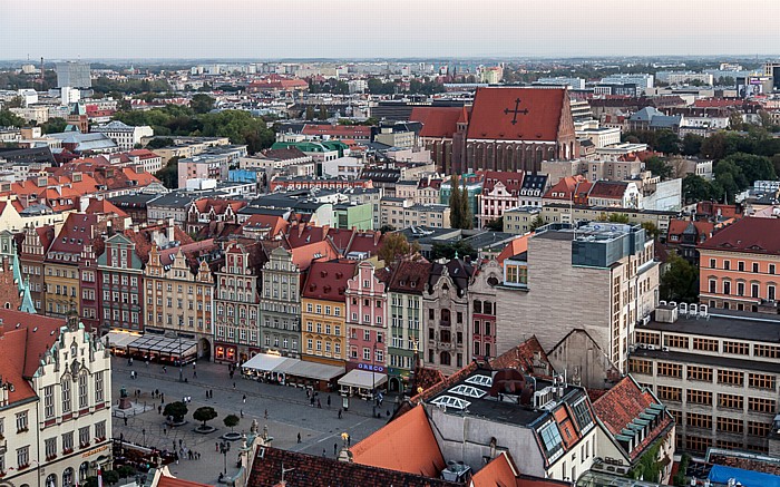 Breslau Stare Miasto: Blick vom Turm der Elisabethkirche - Großer Ring (Rynek) und Dorotheenkirche