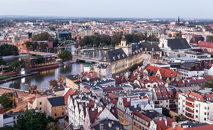 Stare Miasto: Blick vom Turm der Elisabethkirche - Oder und Universität Breslau Breslau