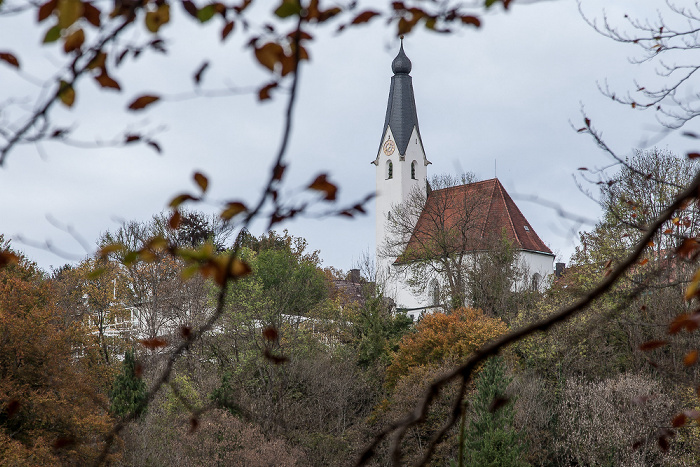 Pullach im Isartal Isartal, Isarhochufer mit Heilig-Geist-Kirche