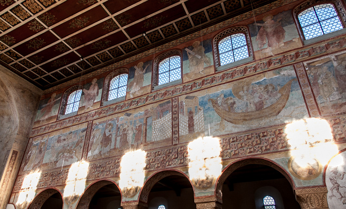 Insel Reichenau Oberzell: Basilika St. Georg - Langhaus Nordseite