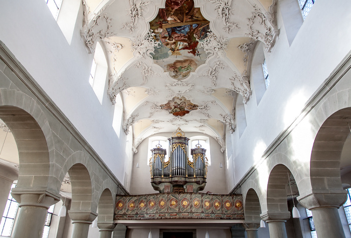 Insel Reichenau Niederzell: Basilika St. Peter und Paul - Langhaus und Orgel