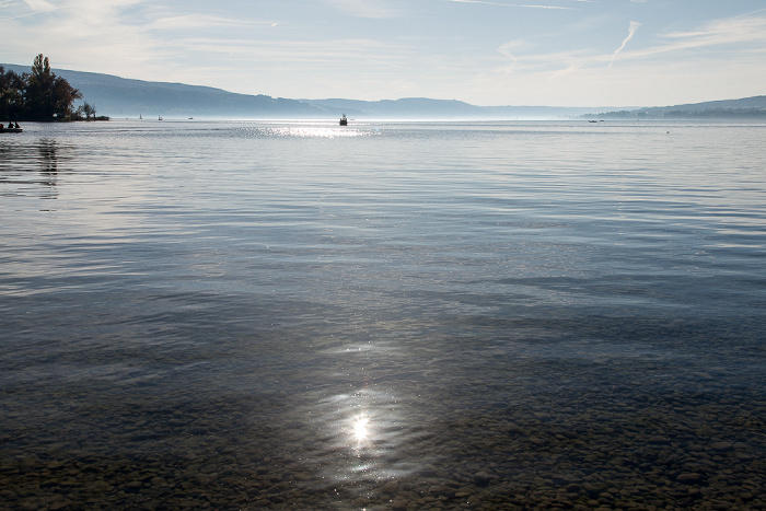 Untersee (Bodensee) mit Rheinsee (links) und Zeller See Insel Reichenau