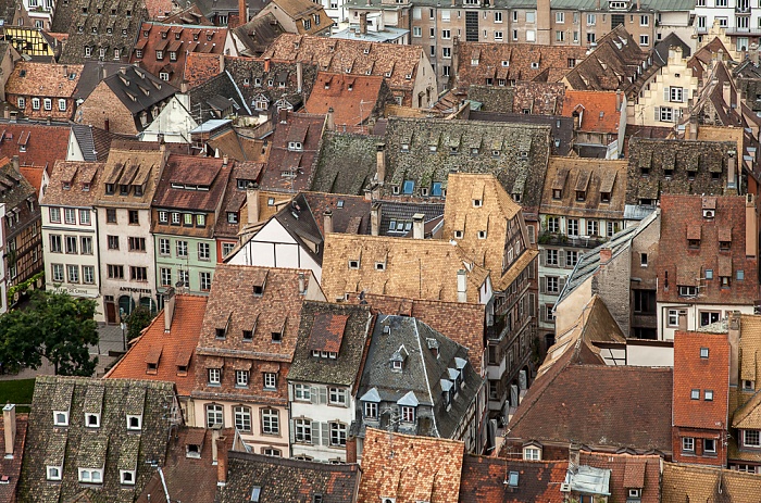 Blick von der Turmplattform des Straßburger Münsters (Cathédrale Notre-Dame de Strasbourg): Grande Île