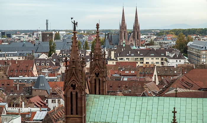 Blick vom Straßburger Münster (Cathédrale Notre-Dame de Strasbourg): Grande Île Église Saint-Paul