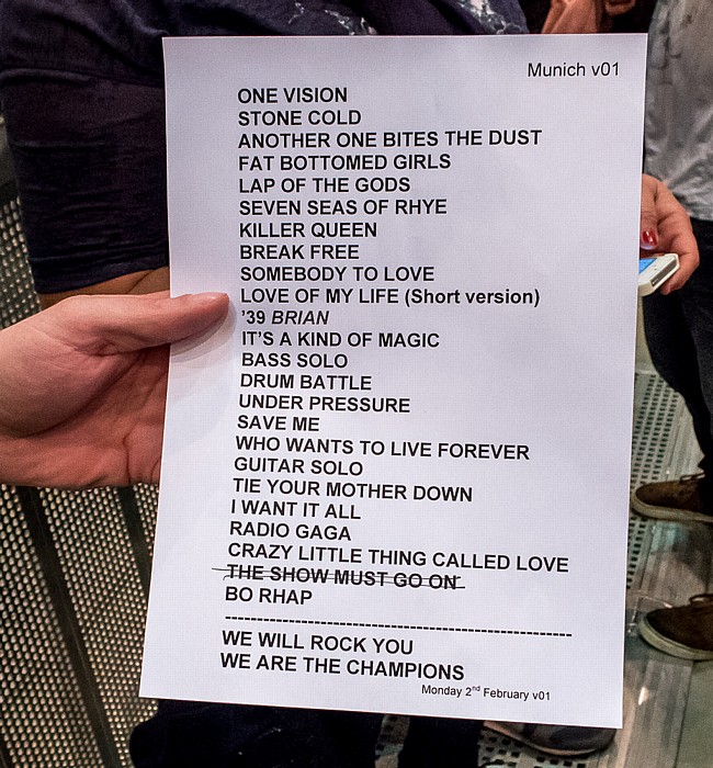 Olympiahalle: Queen + Adam Lambert München Setlist