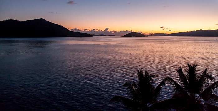 Praslin Blick aus dem Colibri Hotel: Baie Sainte Anne (Indischer Ozean)