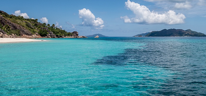 Indischer Ozean Seychellen Curieuse (links) La Digue Praslin