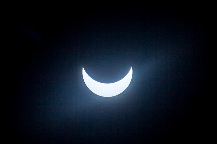 München (Partielle) Sonnenfinsternis 2015 (10:39 Uhr): Sonne und Mond - Maximale Bedeckung