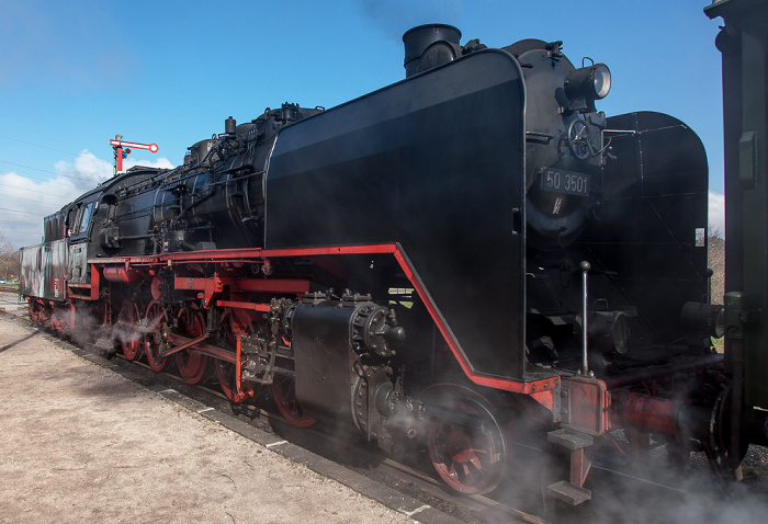 Blumberg Bahnhof Zollhaus (Sauschwänzlebahn/Wutachtalbahn): Dampflokomotive 50 3501