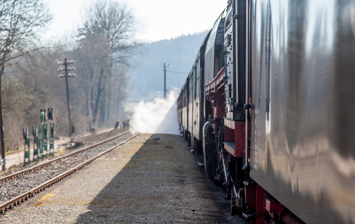 Blumberg Bahnhof Zollhaus (Sauschwänzlebahn/Wutachtalbahn): Dampfzug